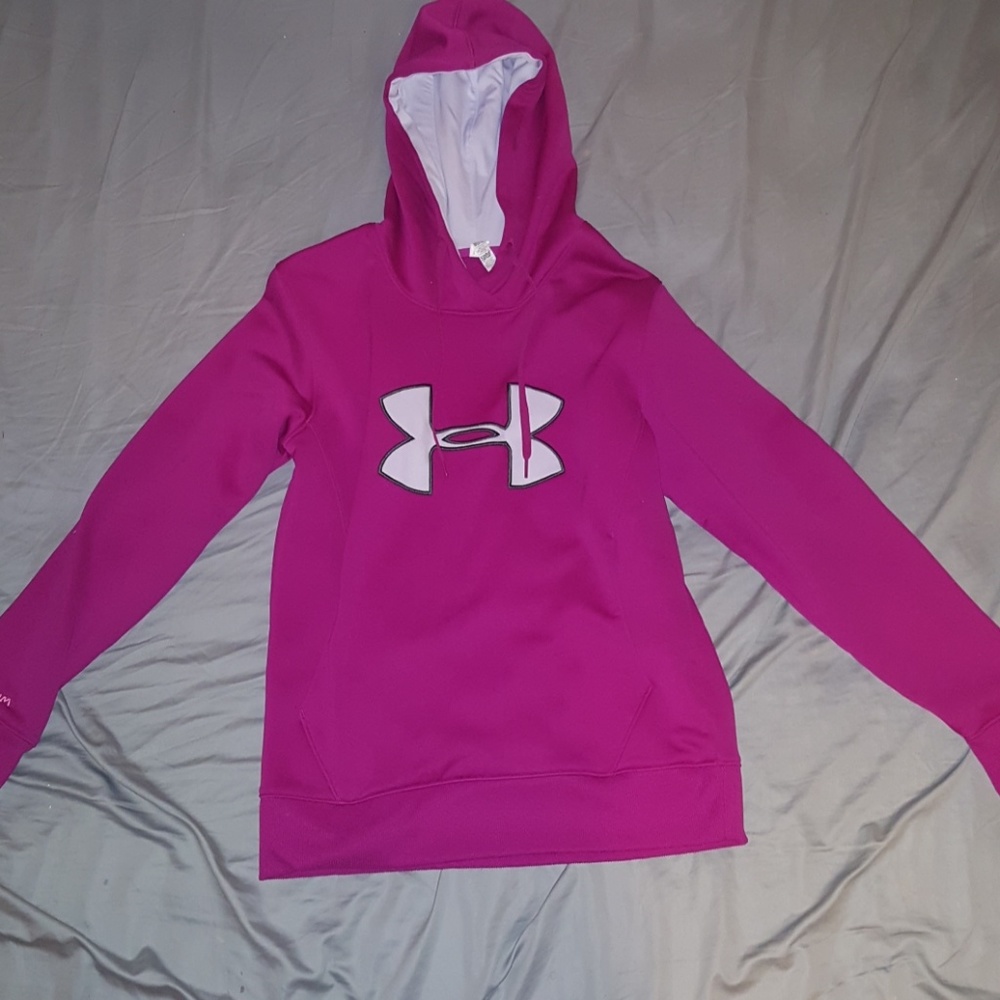 Pink underarmour storm hoodie